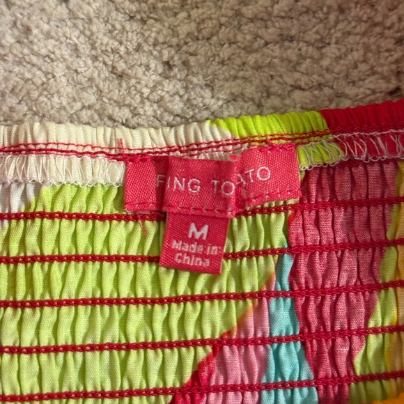 Flying Tomato Colorful Puff Sleeve Dress - Picture 3 of 3